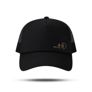 My Town Black Small Signature Cap floating