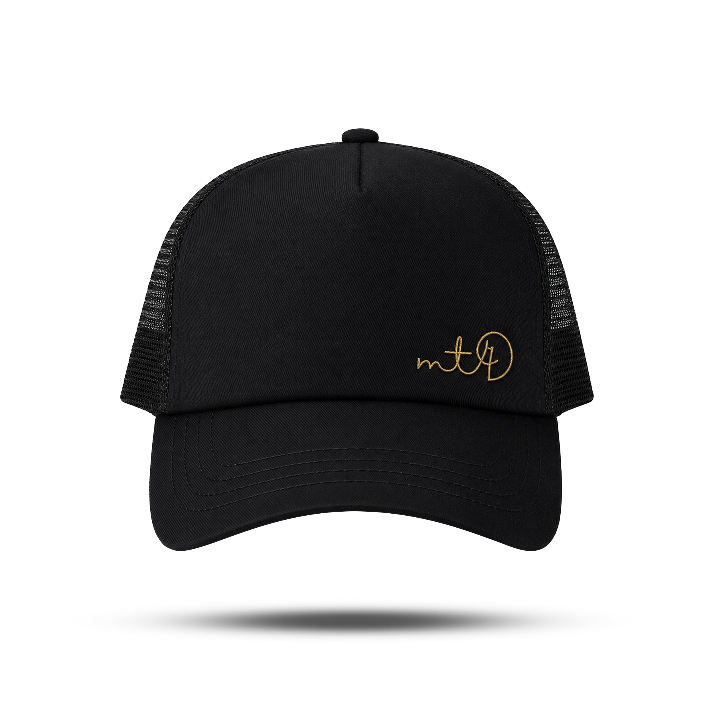 My Town Black Small Signature Cap floating